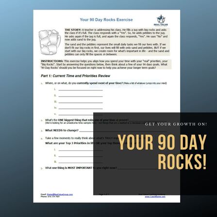 appraiser coaching-90 day rocks exercise